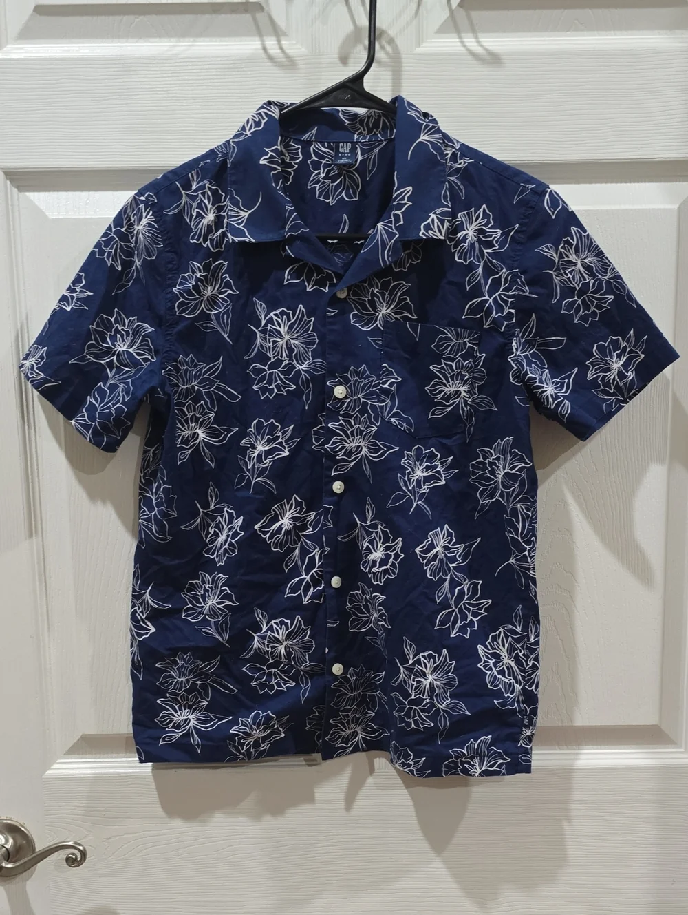 Gap Hawaiian Shirt Navy Boys XL